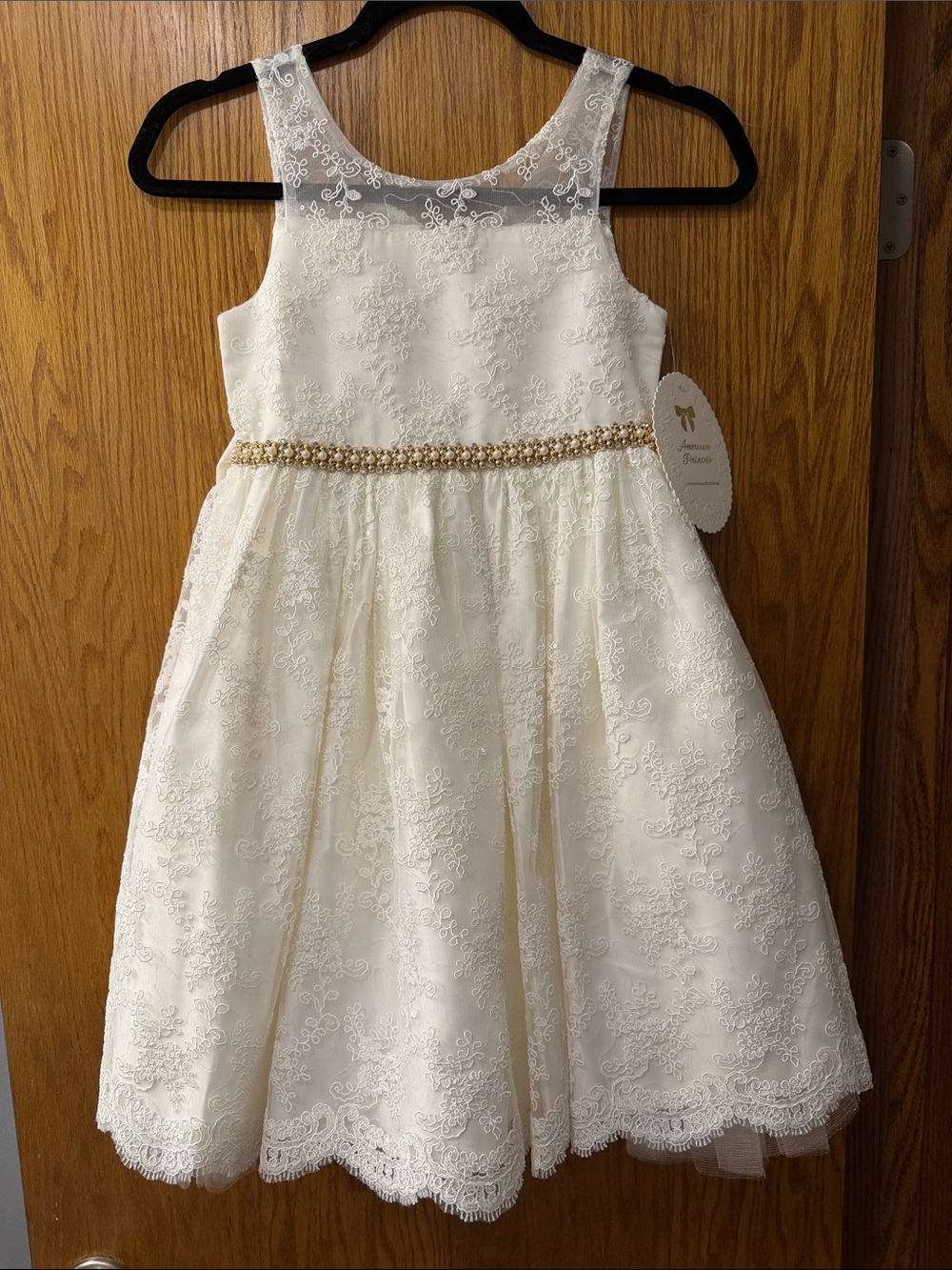 Ivory Lace Girls' Dress - Formal Occasion American Princess